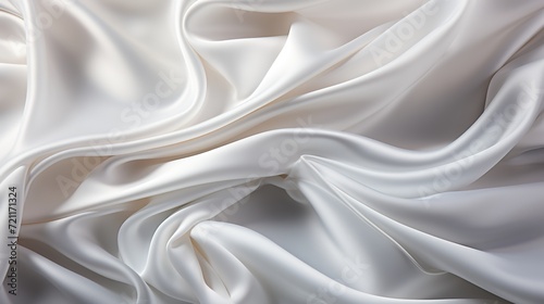 Satin Dreamscape: White Silk Fabric Weave Transforms into a Wallpaper Background, Radiating Softness and Opulence