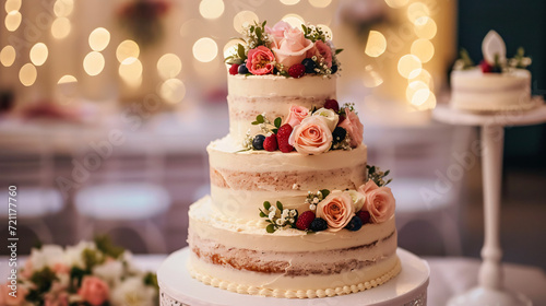 Beautiful and tasty wedding cake