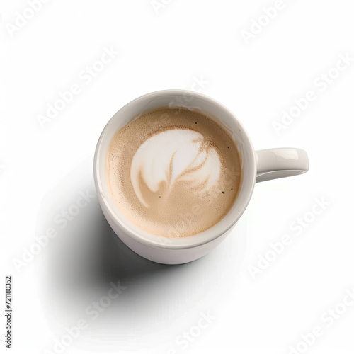 White Coffee Drink Cup on white background