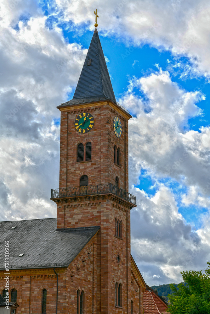Evangelische Michaelskirche in Eberbach im Rhein-Neckar-Kreis (Baden-Württemberg)	