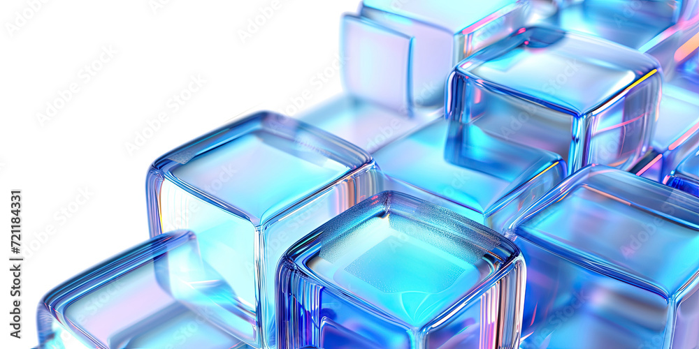 3d abstract modern blue glass cubes on white background, geometric background, transparent cubes 3d abstract modern blue glass cubes on white background, geometric background, transparent cubes