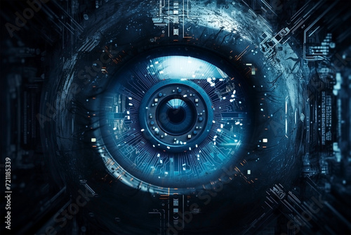 Eye Surveillance Electronic Techno Cyber Future Sight