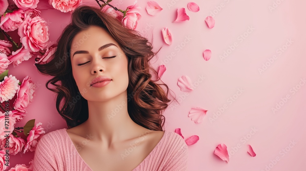 a woman with her eyes closed a woman with her eyes closed
