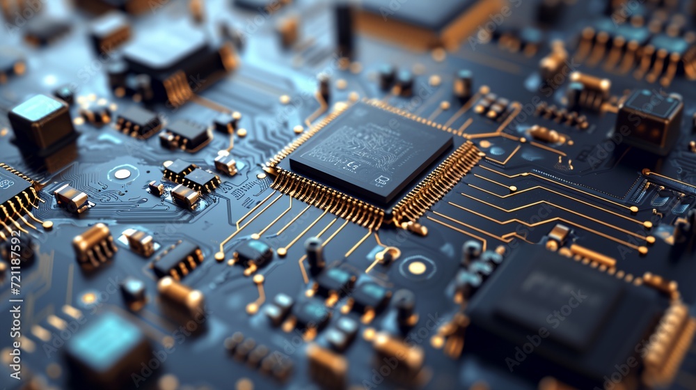 a close up of a computer chip on a circuit board