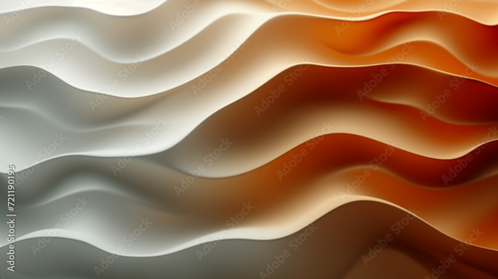 Obraz premium Smooth Abstract Waves in a Soft Orange Gradient for Calming Backgrounds