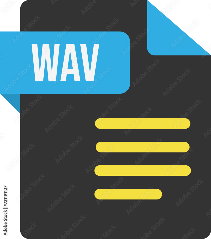WAV File icon with Cyan and Dandelion color WAV File icon with Cyan and Dandelion color
