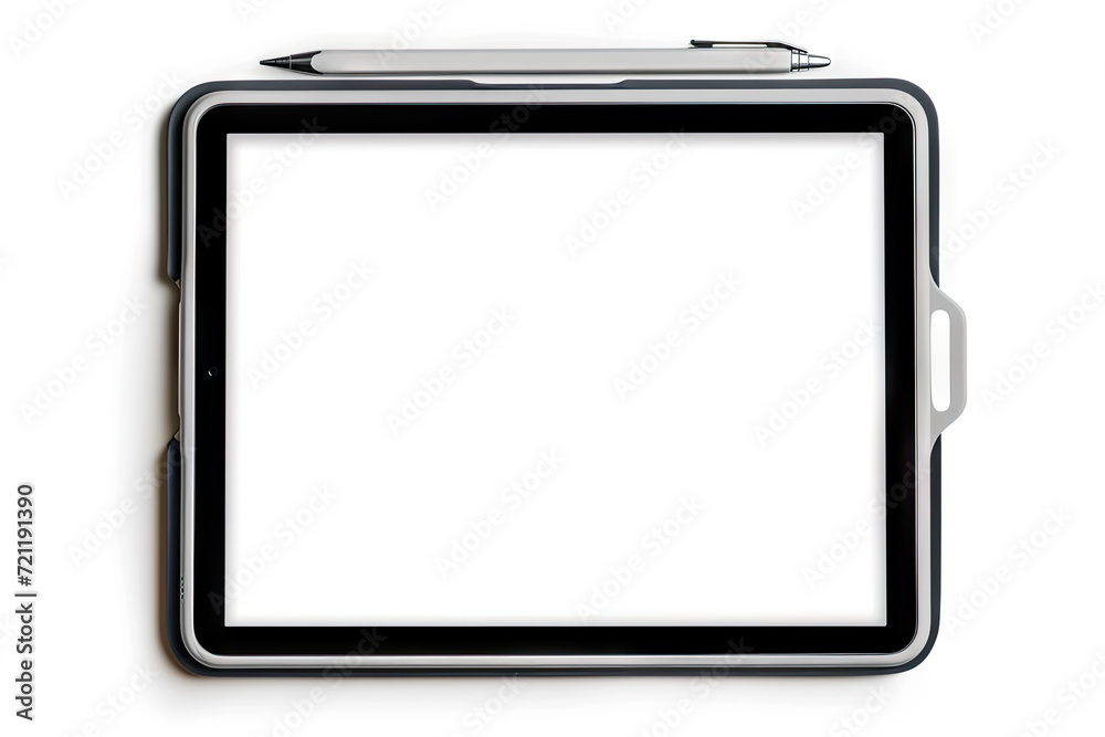 White Mockup Tablet with Case on white background White Mockup Tablet with Case on white background