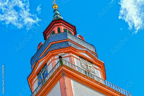 Glockenturm der Stadtkirche Erbach  Odenwald 