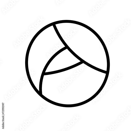 Sports Ball Minimal Flat Line Vector Icon Set