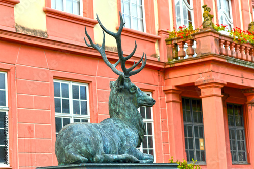 Hirschstatue vor Schloss Erbach (Odenwald) photo