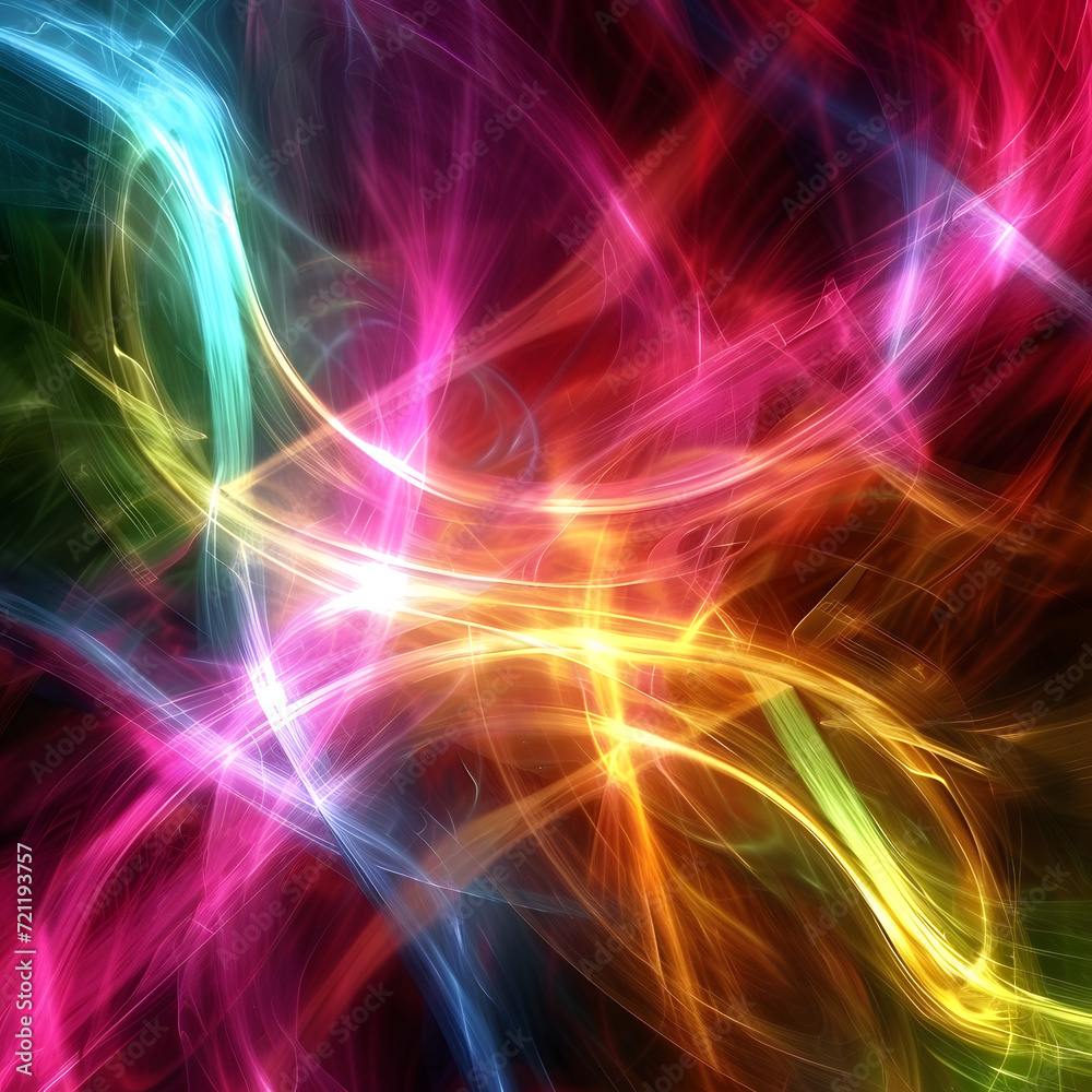 Vibrant Energy: Abstract Light Swirls
