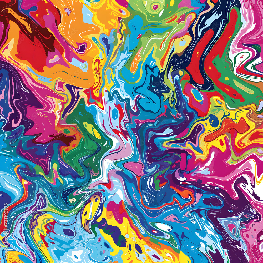 Psychedelic Swirls - Vivid Liquid Color Mix