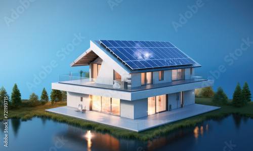 real estate investment concept energy efficiency rating and property value, Real estate online on virtual screens.