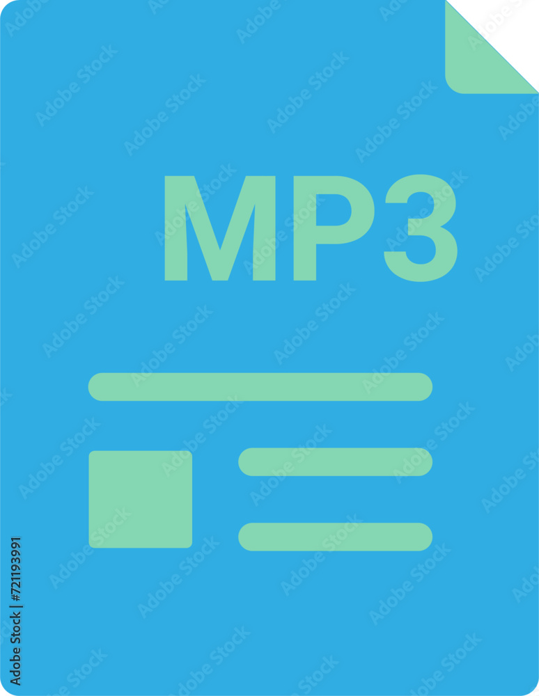 MP3 file Icon with symbols MP3 file Icon with symbols