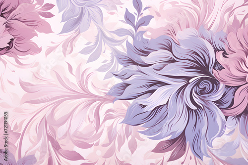 Elegant floral patterns in pastel hues background