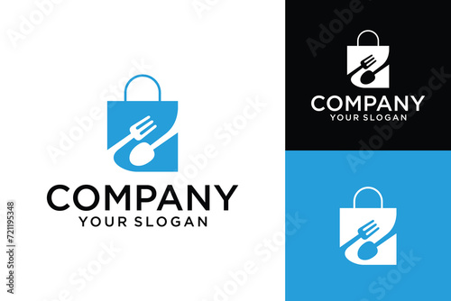food bag shop logo design logo design template illustration inspiration Simple Minimalist Food Bag for Restaurant Delivery Service Vector Logo Design