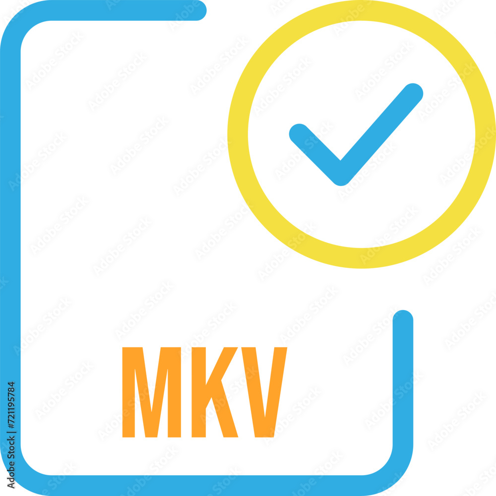 MKV File icon with checked mark MKV File icon with checked mark