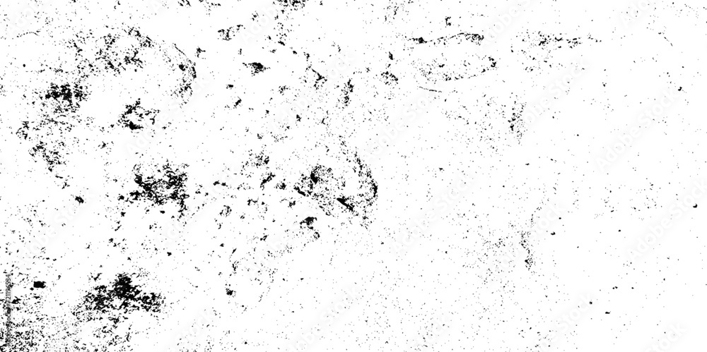 Dust overlay distress grungy effect paint. Black and white grunge seamless texture. Dust and scratches grain texture on white and black background.	Dirty powder rough aged splash crumb wall backdrop.