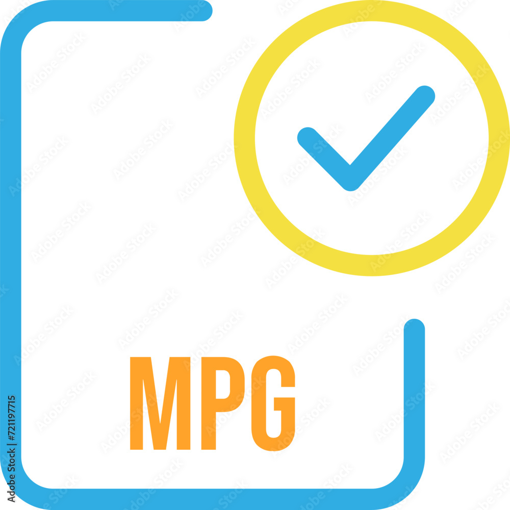 MPG File icon with checked mark MPG File icon with checked mark