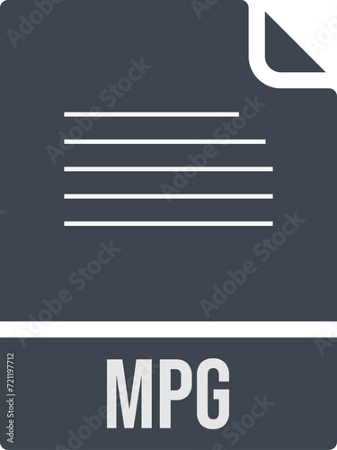 MPG File Icon Fill Rounded Corners 