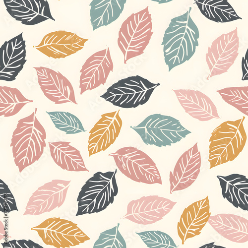 Autumn Harmony: Multicolored Leaf Pattern