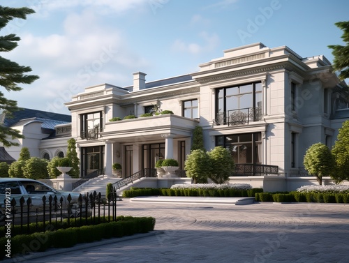 Luxury home exterior, upper class real estate