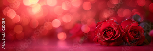 valentine background banner with roses