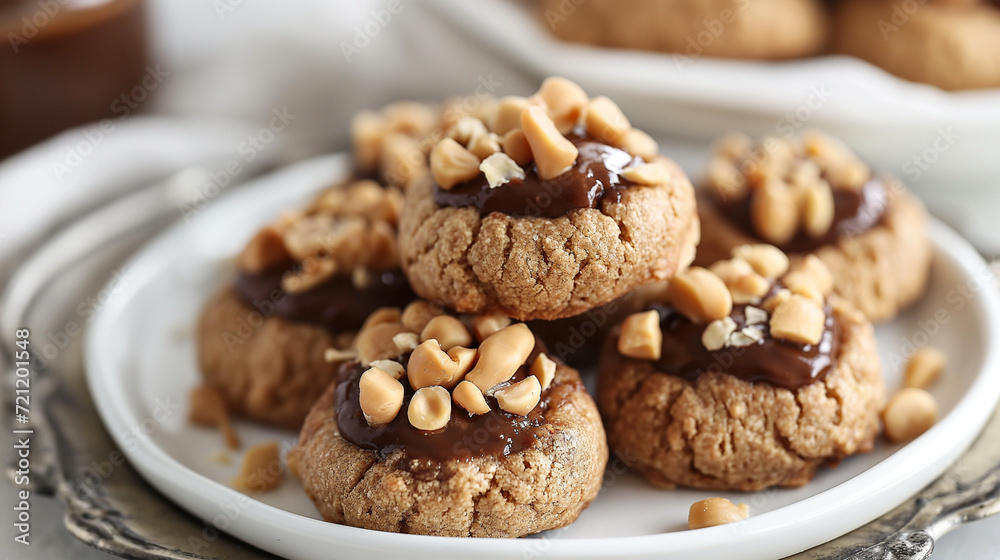 chocolate peanut butter thumbprints chocolate peanut butter thumbprints