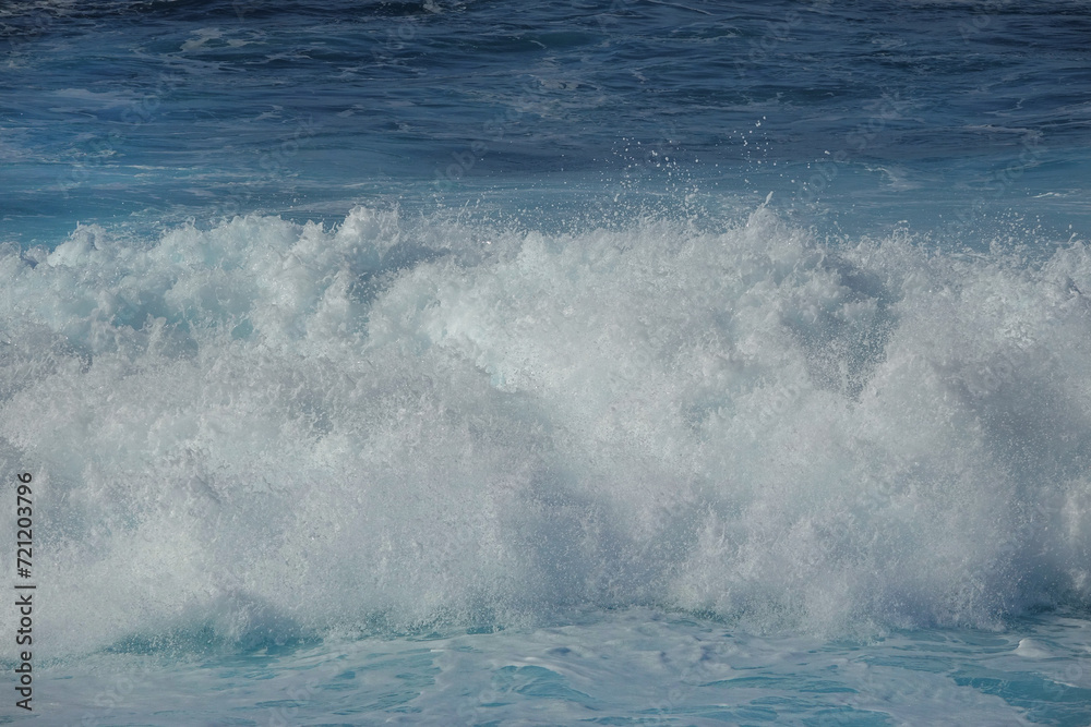 Fototapeta premium Waves of the Atlantic Ocean along the west coast of Spanish island Lanzarote