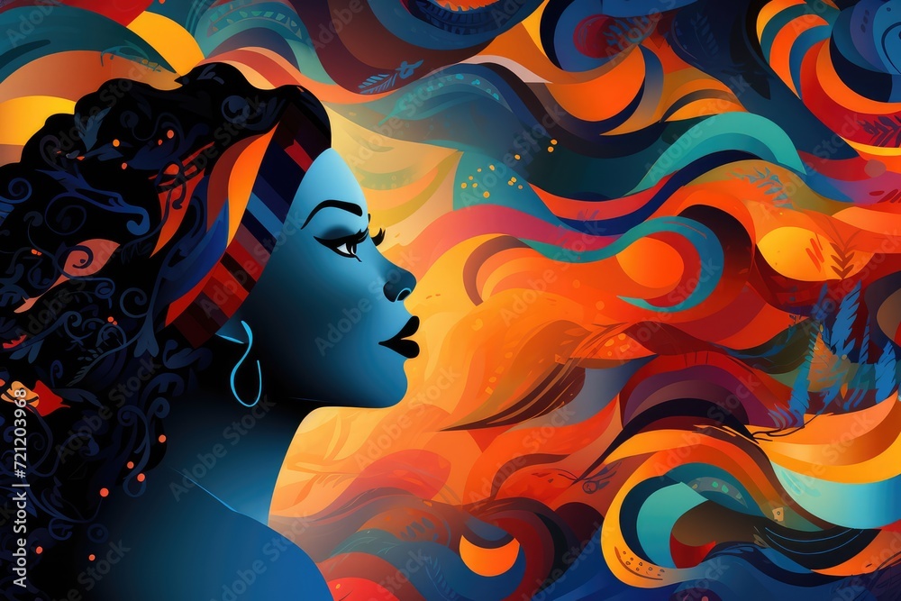 Black history month. Women's History Month: future is female. Black excellence. Women's History Month Banner,, Women’s day, march, Empowering multicultural feminism, multiracial woman Black history month. Women's History Month: future is female. Black excellence. Women's History Month Banner,, Women’s day, march, Empowering multicultural feminism, multiracial woman