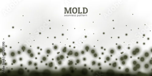 Realistic seamless pattern of black mold from below