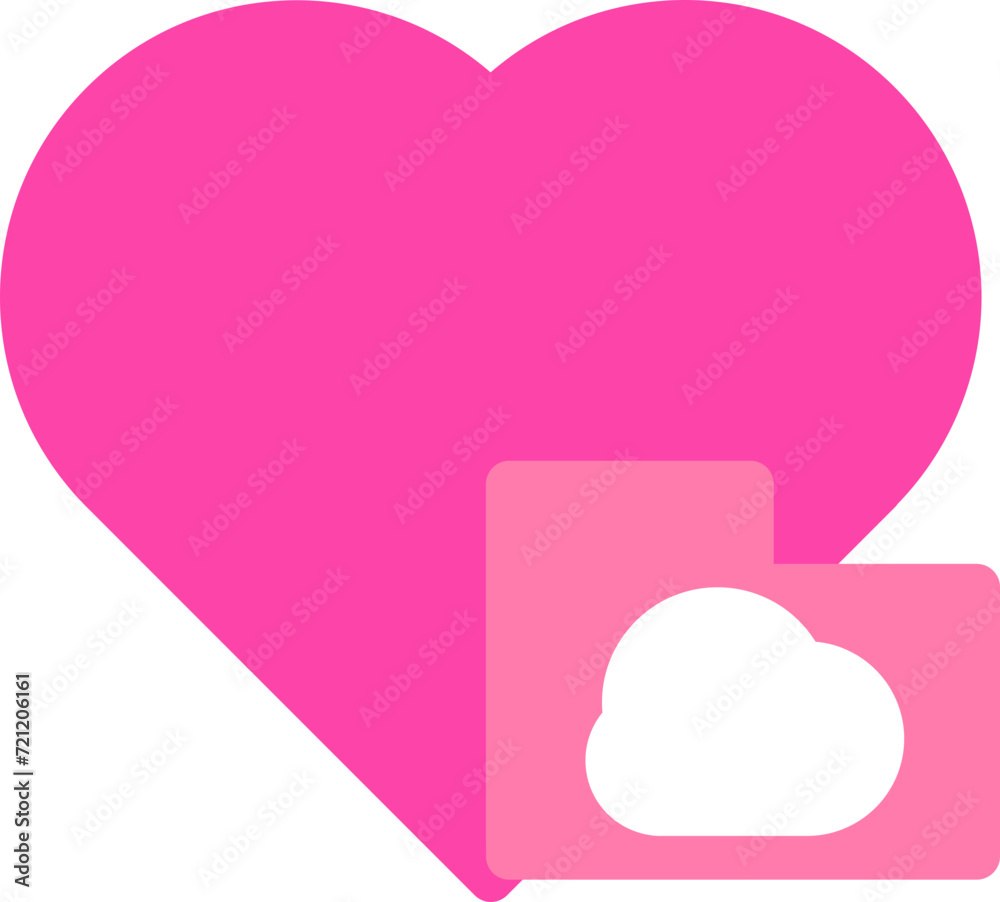 flat style love icon for valentine day