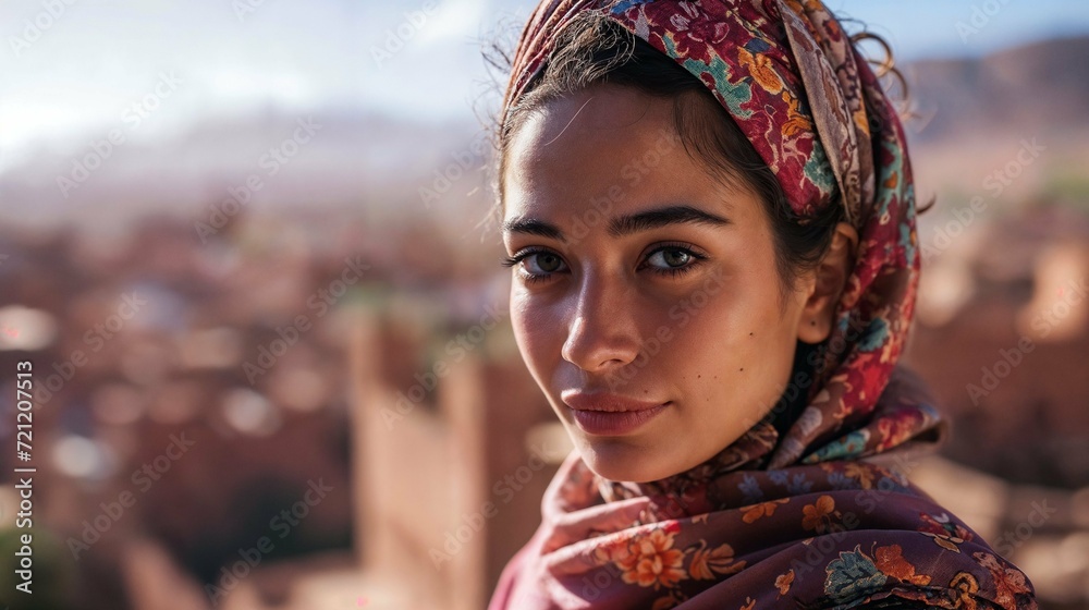 Berber Woman in Traditional Moroccan Attire