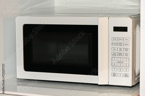 white microwave in the kitchen 2