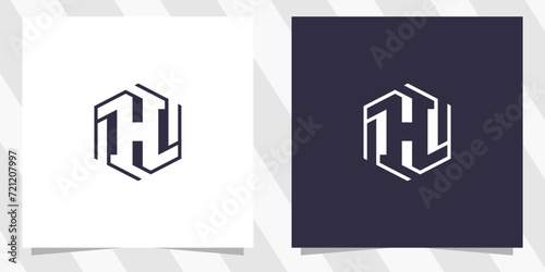 letter h logo design vector