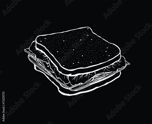 Vector illustration of a sandwich