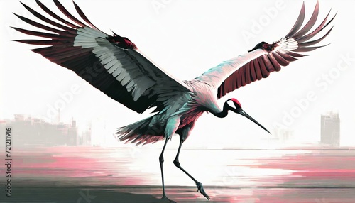 illustration of a Sandhill Crane photo