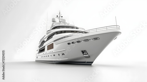 Beautiful White Cruise On Isolated White Background  Generative Ai