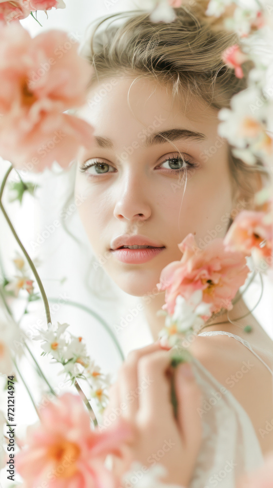 Tenderness. Beautiful woman with flowers. Tenderness. Beautiful woman with flowers.