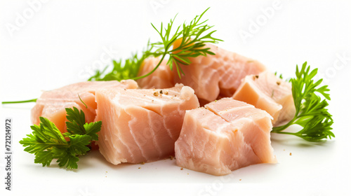 Canned tuna fish pieces