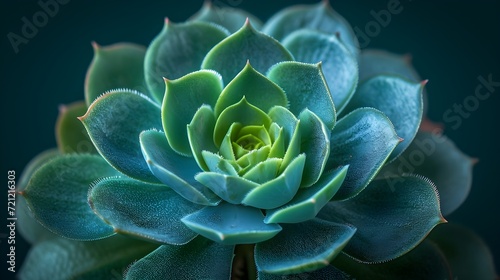 highly detailed closeup shot of a green succulent plant
