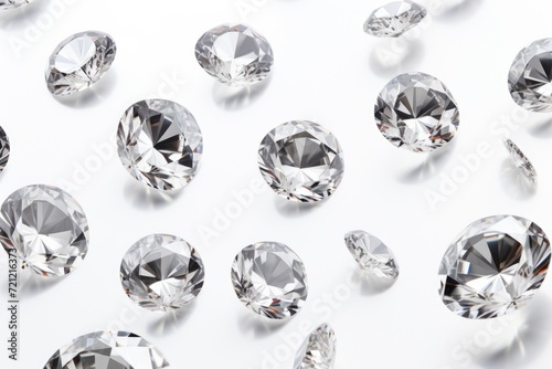 diamonds on white background