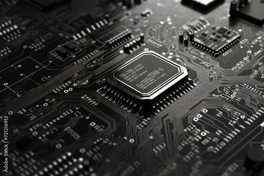 Printed circuit board background for computer technology. Printed circuit board background for computer technology.