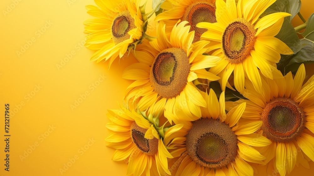 A field of blooming sunflowers A beautiful sunset over big golden sunflower field in the countryside Sunflowers are growing in the evening field. Atmospheric summer wallpaper, space for text A field of blooming sunflowers A beautiful sunset over big golden sunflower field in the countryside Sunflowers are growing in the evening field. Atmospheric summer wallpaper, space for text