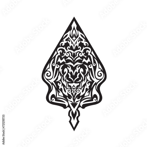 black  gunungan wayang icon vector concept design  template photo