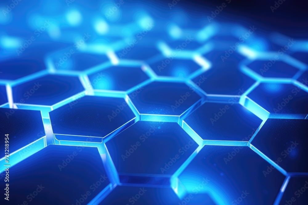 Abstract blue technology hexagonal background Abstract blue technology hexagonal background
