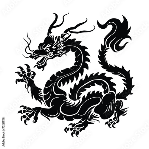 Traditional Chinese Dragon Vector design for T.Shirt