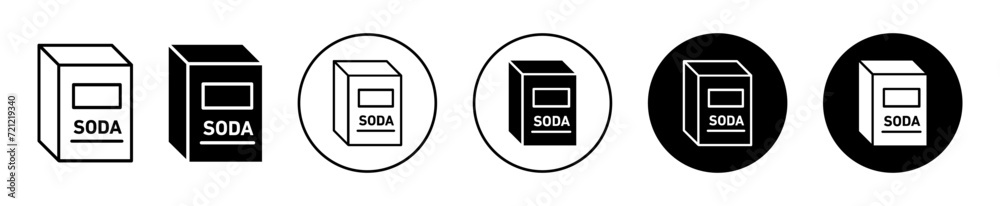 baking soda vector icon set collection. baking soda Outline flat Icon. baking soda vector icon set collection. baking soda Outline flat Icon.