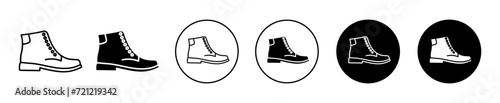 brisk boots vector icon set collection. brisk boots Outline flat Icon.