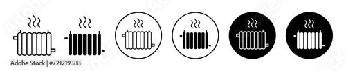 Radiator vector icon set collection. Radiator Outline flat Icon.